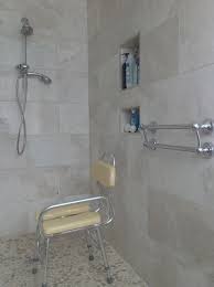 Invisia dual purpose grab bars. Hand Held Shower Recessed Niches And Decorative Grab Bars Columbus Ohio Roll In Transitional Bathroom Columbus By Innovate Building Solutions Houzz