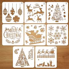 Collection is compatible with visio versions 2003 to 2019. Amazon Com Coogam 8 Pcs Christmas Stencils Template Reusable Plastic Craft For Art Drawing Painting Spraying Window Glass Door Car Body Wood Journaling Scrapbook Holiday Xmas Snowflake Diy Decoration 5x5 Inch