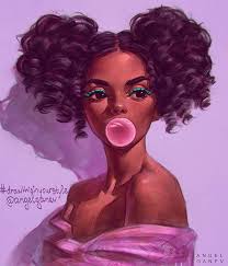 Teal Eyeliner Pt 2 Draw This In Your Style Challenge Read Rules Below This Is One Of My Characters T Afro Art Black Girl Art Black Girl Cartoon