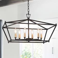 Free shipping cod discounted prices. Modern Farmhouse 6 Lights Linear Island Chandelier Rectangle Frame Hanging Ceiling Lighting L 23 6 X W 12 6 X H 14 5 Crown Crystal Technologies