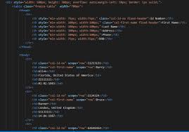 Here is the solution to create tables with predictable column widths. Freezing Row And Column In Html Table Using Css Perficient Blogs