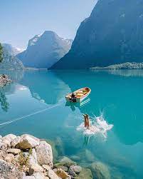 Lovatnet Lake In Norway Would You Go Swimming Here With Your Friends By Eljackson Places To Travel Adventure Travel Places To See
