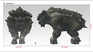 shadow of the colossus colossi sizes in game sizes by