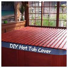 Think about your views( or blocking your neighbors views ) when installing this lift. Diy Hot Tub Cover Hot Tub Cover Hot Tub Landscaping Pool Hot Tub