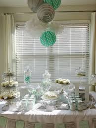 Nissa Lynn Interiors And Decor Baby Shower Bliss I Chose A Monogramed Letter H To Be Mint Green Baby Shower Mint Baby Shower Baby Shower Decorations Neutral