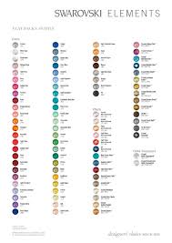Swarovski Crystal Colour Chart