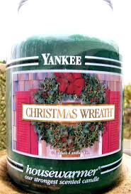 Yankee Candle Retired Black Band 034 Christmas Wreath 034 22 Oz White Label New Yankee Candle Christmas Wreaths Strong Scented Candles