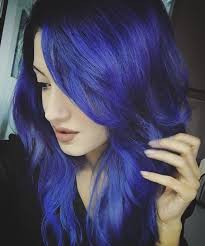 Custom Blue Purple Overtone Indigo Hair Cool Hair Color Dyed Hair