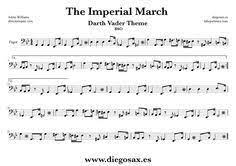 Diegosax The Imperial March Easy Johnn Williams Score For Flute Alto Saxophone Trumpet Clarinet Violin Trombone Tenor Sax And Flute Transverse Flute Vio
