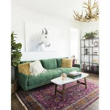 Posner Trestle Coffee Table In 2020 Green Sofa Living Room Green Sofa Living Living Room Decor Apartment