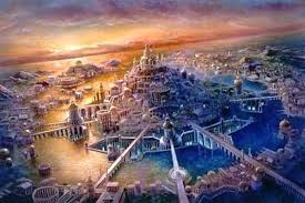 The Last Princess Series The Lost City Of Atlantis On The Back Of The Aspidochelone Fantasy Landscape Lost City Of Atlantis Fantasy City