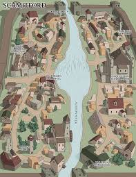 Oc Isometric Map Of The Town Of Schmitford Isometric Map Perspective Maps Fantasy City Map
