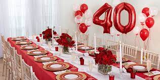 Los destinatarios no pagan cargos. Decoracion Y Arreglos En Color Rojo Para Bodas De Rubi 40 Anos De Matrimonio
