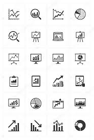 Business Graphs Charts Icons Stock Vector Introwiz