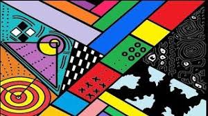 كيفية رسم لوحة تجريديةسهلة باشكال هندسية على برنامج الرسام how to draw an easy abstract painting youtube