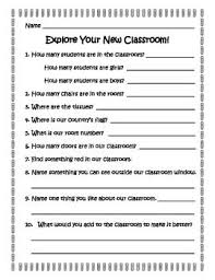 Explore Your New Classroom Scavenger Hunt Classroom Scavenger Hunt First Day Of School Activities New Classroom