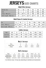 23 rational womens football jerseys size chart