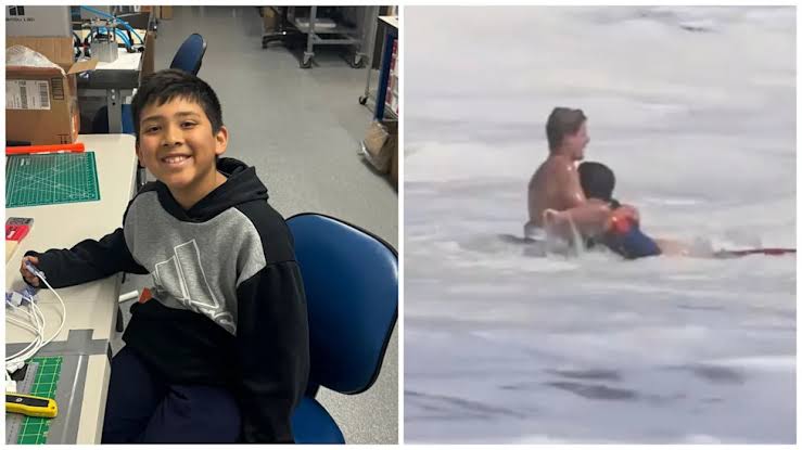 Father hails 16-year-old lifeguard who saved his son from strong waves - Yahoo News UK
