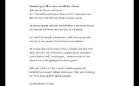 Bewerben bei mcdonald's ist ganz einfach. Annschreiben Fur Minijob Bei Mcdonalds Deutsch Bewerbung Grammatik