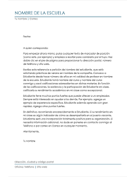 Carta de recomendación en word. Carta De Recomendacion De Profesor