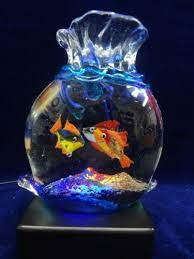 Beautiful Vintage Murano Fish Aquarium Art Glass Sculpture Paperweight Glass Art Glass Mosaic Art Blown Glass Paperweight