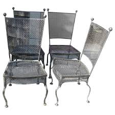 Midcentury Set Of Four Russell Woodard Chairs Modern Garden Furniture Wrought Iron Outdoor Furniture Cast Iron Garden Furniture