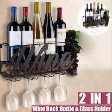 These wine stakes make an ideal present also. Buy Wall Mounted Iron Wine Rack Wine Bottle Holder With Glass Holder Family Bar Decoration At Affordable Prices Free Shipping Real Reviews With Photos Joom
