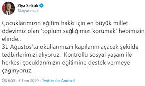 Milli eğitim bakanı ziya selçuk, eğitim ve sınav takvimi ile ilgili yeni alınan kararlarla ilgili canlı yayında açıklama yaptı. Okullarin Acilis Tarihiyle Ilgili Ziya Selcuk Tan Aciklama