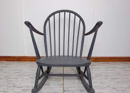 Vintage Ercol 470 Tub Rocking Chair Grey Rocking Chair Vintage Rocking Chair Chair
