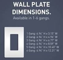 radiant® 1-Gang Screwless Wall Plate, White