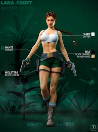 This port was a rather big project for me, but i think i have finally learned all the steps needed. Lara Croft Outfit Guide South Pacific By Fredelsstuff On Deviantart