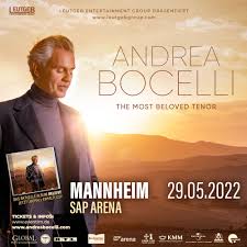 Enjoy the songs of the internationally beloved tenor's 2020 album recorded on location in malta. Andrea Bocelli Verlegung Auf Den 29 Mai 2022 Am 02 Mai 2021 20 00 Uhr Sap Arena
