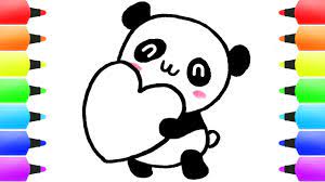 تعليم الرسم رسم باندا سهل جدا رسم سهل رسومات بالرصاص easy drawings youtube valentines day drawing cute drawings arts and crafts for kids