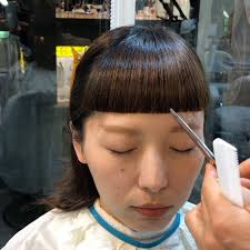 furusatoosamu on instagram マスクの時暑い夏用まとめた時も の前髪 オブヘアー of ofcosmetics ofhair オブヘア オブコスメ オブコスメティックス 前髪 フロントカット 前髪アレンジ 前髪カット 前髪ぱっつん 前髪カット動画 オブヘア 前髪 前髪カット