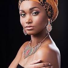 Buy Junkin 2 Pieces African Jewelry Sets for Women Colorful Necklace  Earring Set Costume Jewelry Boho Vintage Statement Choker Ethnic Style  Bohemian Chunky Collar African Beaded Necklaces Dangle Earrings at Amazon.in