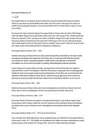 The plan continues to give serious attention to strategies for generating sustained rapid economic growth as well as to ensuring that the benefits of. Rancangan Malaysia
