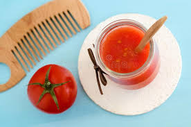 Regular use of tomato paste on the hair and scalp on a weekly basis can really help to stop hair fall. Homemade Tomato Hair Mask In A Glass Jar Diy Cosmetics Stock Image Image Of Comb Oily 110285111