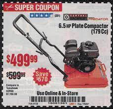 You can get the best discount of up to 69% off. Harbor Freight Tools Coupon Database Free Coupons 25 Percent Off Coupons Toolbox Coupons 6 5 Hp Plate Compactor 179 Cc