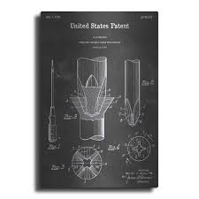 Luxe Metal Art 'Phillips Head Screw Driver Vintage Patent Blueprint' by  Epic Portfolio, Metal Wall Art, 16"x24"
