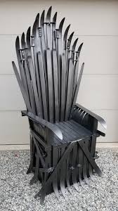 Winter Is Coming So I Made A Got Iron Throne Out Of Skis Handmade Crafts Howto Diy Game Of Thrones Chair Iron Throne Throne Chair