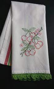 Check spelling or type a new query. Hand Embroidered Tea Towel Crochet Border Tea By Hooksandroses Embroidery Patterns Tea Towels Embroidery Basic Embroidery Stitches
