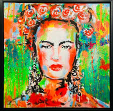 FRIDA KAHLO by Gunter Wenzel (2022) : Painting Acrylic, Oil