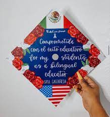 Mexican American Grad Cap Design In 2021 College Graduation Cap Decoration Graduation Cap Decoration Diy Graduation Cap