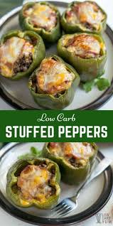 A Meaty Low Carb Stuffed Peppers Recipe That Makes A Tasty Keto Friendly Meal It Can Even Be Made A Keto Recipes Easy Low Carb Stuffed Peppers Stuffed Peppers