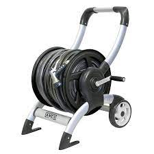 Costway garden hose reel cart w/wheels holds 164ft of 1/2 hose or 115ft of 5/8 hose. Neverleak Aluminum Cart Hose Reel In The Garden Hose Reels Department At Lowes Com