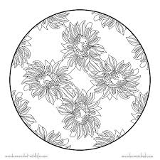 Sunflower Mandala 4 Easy Flower Mandala Coloring Page With Sunflower Design Wonderweirded Mandal Mandala Coloring Books Mandala Coloring Flower Coloring Pages