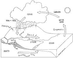 Water cycle for kids coloring page coloring home. Water Cycle Coloring Pages