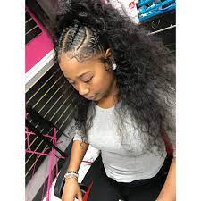 Half braid half down hairstyles are always classic options for women of any age, be it a wedding, prom or any other special occasion. Half Up Half Down Black Girl Straight Hair Short Novocom Top