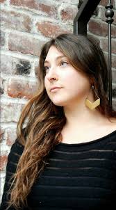 Gold Chevron Earrings, Hammered Copper Earrings, Metal Drop Earrings,  Everyday Earrings, Minimal Earrings, Gold Modern Earrings