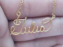 Name Necklace Personalized Necklace Wire Wrapped Necklace Wire Wrapped Name Personalized Name Initials Personal Wire Name Necklace In 2021 Wire Work Jewelry Name Necklace Work Jewelry